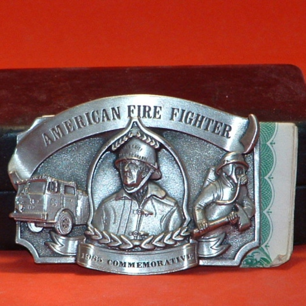 American Fire Fighter 1985 Commemorative Buckle